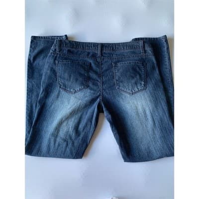 White House Black Market Women's Slim Crop Blue Denim Jeans Size 2R - Thumbnail 9