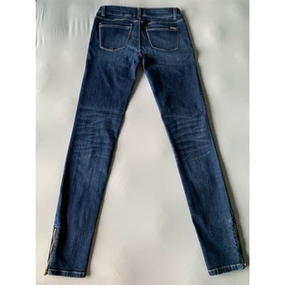 White House Black Market Women's Slim Crop Blue Denim Jeans Size 2R - Thumbnail 5