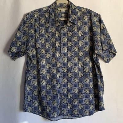 MunsingWear Mens Button Down Hawaiian Shirt Size L - Thumbnail 2