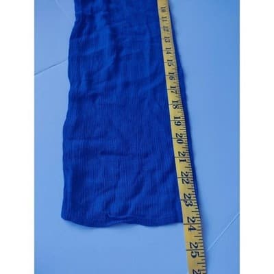 Joseph A Womens Crinkle Blouse Crochet Detail Top Blue Size Large - Thumbnail 10