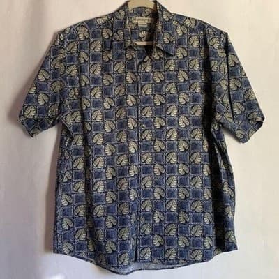 MunsingWear Mens Button Down Hawaiian Shirt Size L - Thumbnail 4