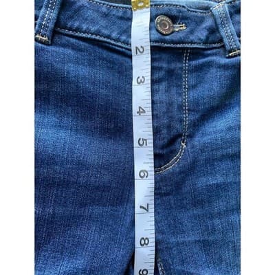 White House Black Market Women's Slim Crop Blue Denim Jeans Size 2R - Thumbnail 12