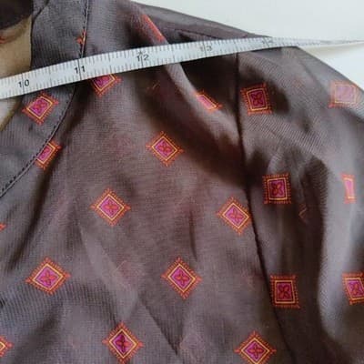 Mossimo Women's Chiffon Button 3/4 Sleeve Drawstring Waist Dress SZ XS - Thumbnail 7