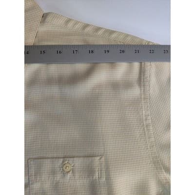 Pronto Uomo Rayon Shirt Mens XXL 2XL Yellow Short Sleeve Button Front - Thumbnail 7