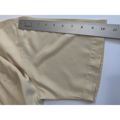 Pronto Uomo Rayon Shirt Mens XXL 2XL Yellow Short Sleeve Button Front - Thumbnail 9