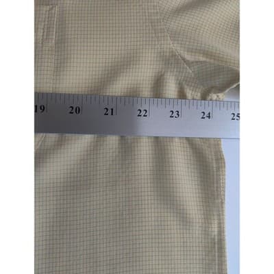 Pronto Uomo Rayon Shirt Mens XXL 2XL Yellow Short Sleeve Button Front - Thumbnail 8