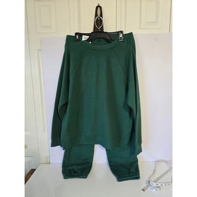 SONOMA Goods for Life Womens Green Cheers Sweatshirt Jogger Set XL - Thumbnail 16