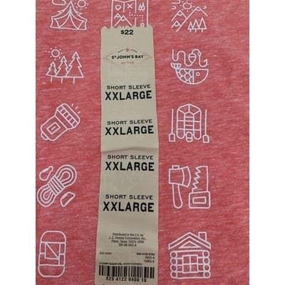 St. John's Bay Women's 2XL Red Short Sleeve T-Shirt #HappyCamper Graphic - Thumbnail 4