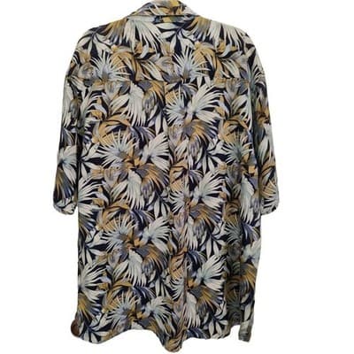 Summa Men's Shirt Large Hawaiian Tropical Cotton Rayon Short-Sleeved - Thumbnail 9