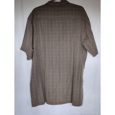 Mens Trader Bay Short Sleeve Plaid Button Down Shirt Size 2XL - Thumbnail 2