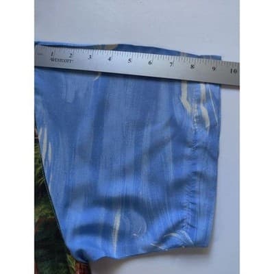 Mens Hawaiian Shirt Size L Global Tracking GPS Blue Short Sleeve Button Up - Thumbnail 7