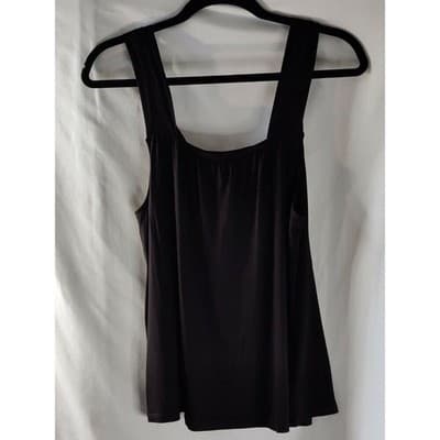 NWT BCBGeneration Womens Tank Top Square Neck Sleeveless Black Size Small - Thumbnail 3