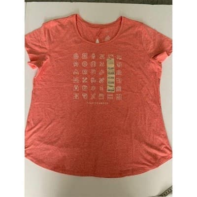 St. John's Bay Women's 2XL Red Short Sleeve T-Shirt #HappyCamper Graphic - Thumbnail 10