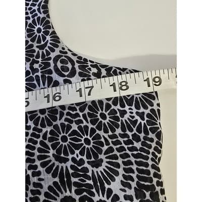 Fever Floral Print Sleeveless A Line Tunic Top Women's S - Thumbnail 5