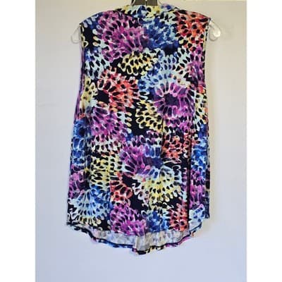 95% Viscose 5% Spandex Knit Top Floral Print - Thumbnail 2