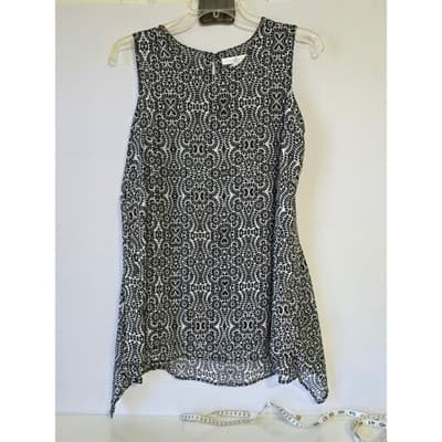 Fever Floral Print Sleeveless A Line Tunic Top Women's S - Thumbnail 7