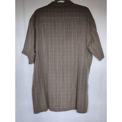 Mens Trader Bay Short Sleeve Plaid Button Down Shirt Size 2XL - Thumbnail 4