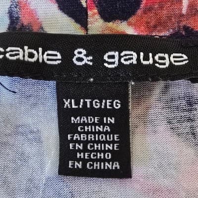 95% Viscose 5% Spandex Knit Top Floral Print - Thumbnail 3