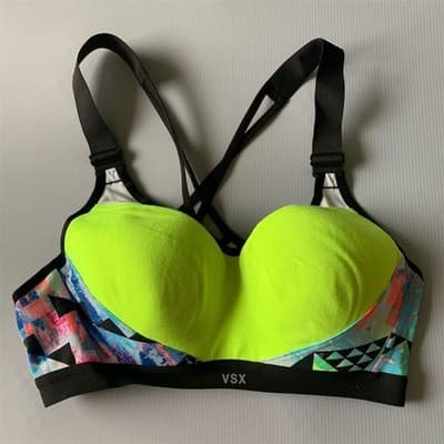 Victoria's Secret VSX Sport Colorblock Sports Bra 34B Multicolor - Image 1
