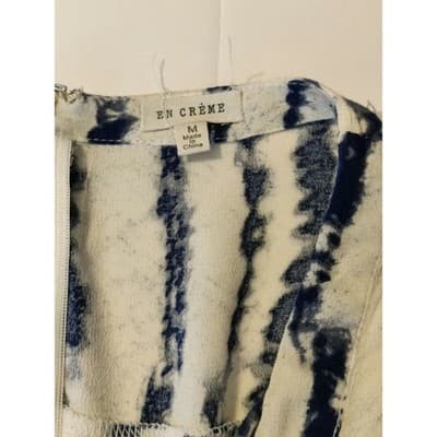 EN CREME Tie Dye Print Kimono Sleeve Mini Dress with Drawstring Waist - Thumbnail 8