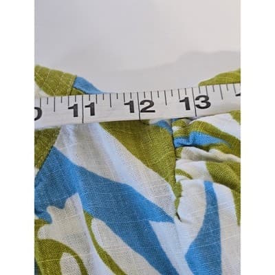 CeCe Blouse Puff Sleeve Split Neck Geometric Print Women's M - Thumbnail 5