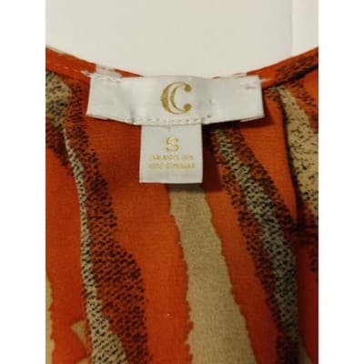 C by Cleopatra Kimono Cardigan Top Red Animal Print Lightweight Women's Size S - Thumbnail 3