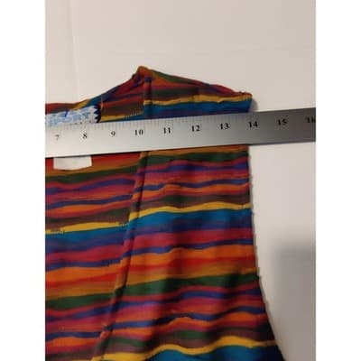 Jazz Sport California Vintage Multicolor Striped Textured Button Front Vest L - Thumbnail 5
