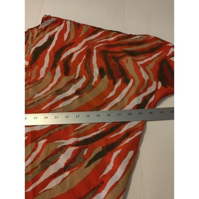 C by Cleopatra Kimono Cardigan Top Red Animal Print Lightweight Women's Size S - Thumbnail 5