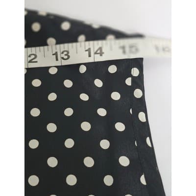 Hana Sung Black White Polka Dot Sleeveless Blouse Top Large Button Front - Thumbnail 5