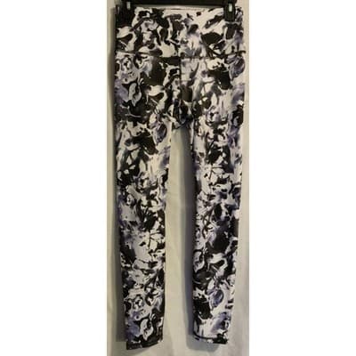 Gaiam Floral Print High Waisted Active Leggings Yoga Pants Athleisure Workout S - Image 1