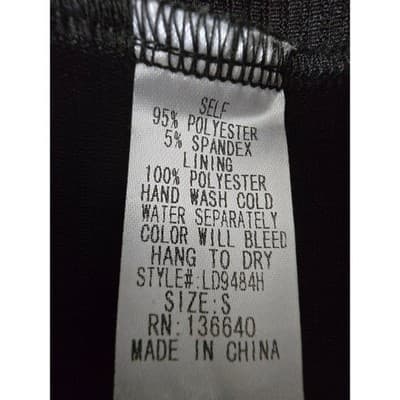 Akira Chicago Black Label Mesh Panel Bodycon Dress Mock Neck Long Sleeve Small - Thumbnail 4