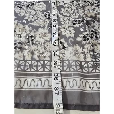 APT 9 Sheer Floral Kimono Cardigan Duster White Gray Metallic Size M - Thumbnail 8