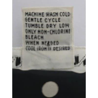 Hana Sung Black White Polka Dot Sleeveless Blouse Top Large Button Front - Thumbnail 3