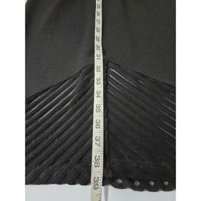 Akira Chicago Black Label Mesh Panel Bodycon Dress Mock Neck Long Sleeve Small - Thumbnail 9