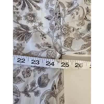 APT 9 Sheer Floral Kimono Cardigan Duster White Gray Metallic Size M - Thumbnail 7