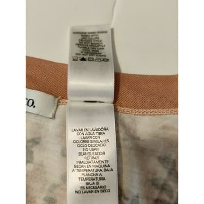 Liz & Co Plus Size Floral Print Cap Sleeve Scoop Neck Top XL - Thumbnail 8