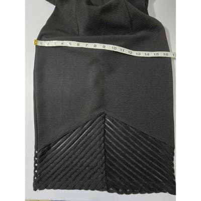 Akira Chicago Black Label Mesh Panel Bodycon Dress Mock Neck Long Sleeve Small - Thumbnail 8