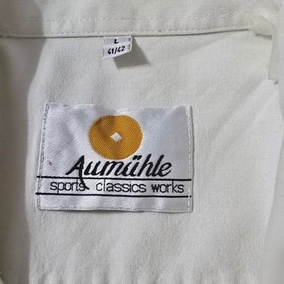 Aumuhle Mens Alpine Embroidered White Button Down Shirt Long Sleeve Size L 41/42 - Thumbnail 3