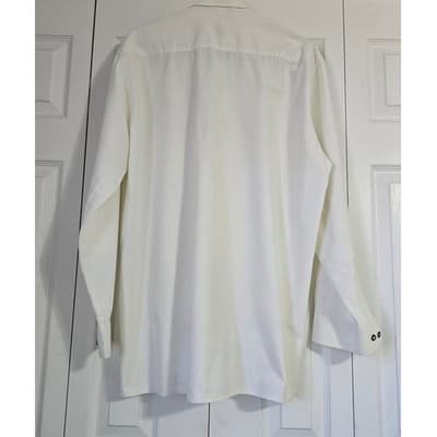 Aumuhle Mens Alpine Embroidered White Button Down Shirt Long Sleeve Size L 41/42 - Thumbnail 2