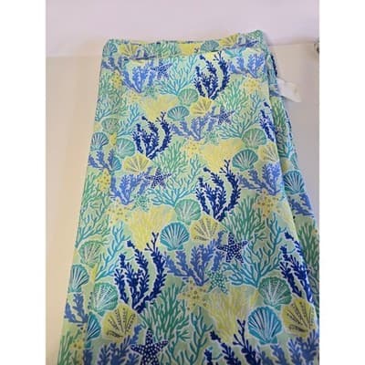 Coastal Coral Starfish King Bed Sheets Blue Green Yellow Microfiber A-1004 - Thumbnail 5