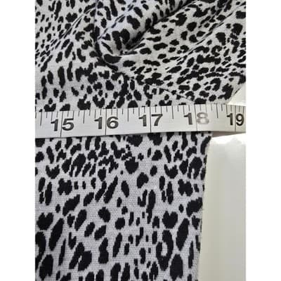 CHAUS Leopard Print V Neck Midi Dress Women's Size Small 3/4 Sleeve - Thumbnail 6