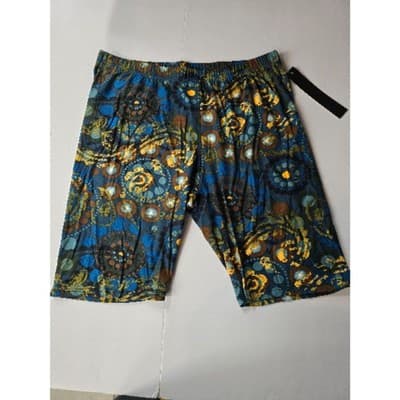 Buttery Soft Paisley Mandala Layers Shorts 1XL - Image 1