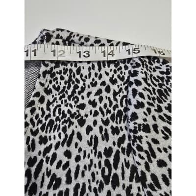 CHAUS Leopard Print V Neck Midi Dress Women's Size Small 3/4 Sleeve - Thumbnail 5