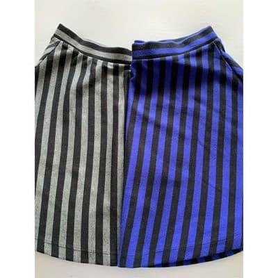 Forever 21 Striped Skater Mini Skirts Bundle Black Grey Blue Mens Medium 2pk - Image 1