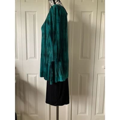 Zen-Knits Women's Small Tie-Dye Tunic Dress 3/4 Sleeve Boho Casual Small - Thumbnail 11