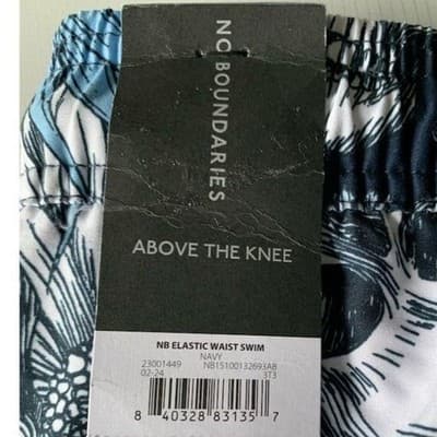 No Boundaries Men's 3XL Skull Floral Swim Trunks Elastic Waist Multicolor - Thumbnail 4