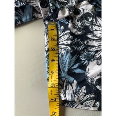 No Boundaries Men's 3XL Skull Floral Swim Trunks Elastic Waist Multicolor - Thumbnail 8