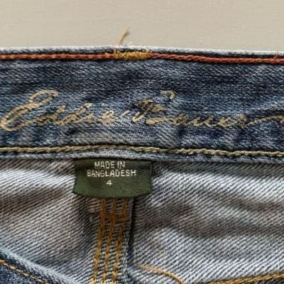 Eddie Bauer Women's Straight Jeans Size 4 Blue Denim Mid Rise - Thumbnail 10