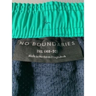 No Boundaries Men's 3XL Skull Floral Swim Trunks Elastic Waist Multicolor - Thumbnail 12