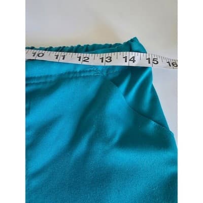 WonderWink PRO Womens Scrub Set Teal Blue V-Neck Top Cargo Pants Small Petite SP - Thumbnail 9